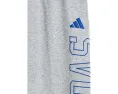 Adidas детские графические панталоны Collegiate из хлопкового флиса в серую меланжевую крошку