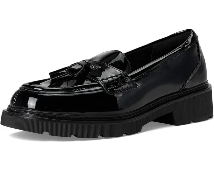 Лоферы Clarks Lauryl Tassel с кисточкой и квадратным каблуком