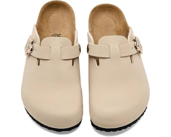 Детские сабо Birkenstock Kids Boston Flower Buckle с цветочной пряжкой и пробковой стелькой