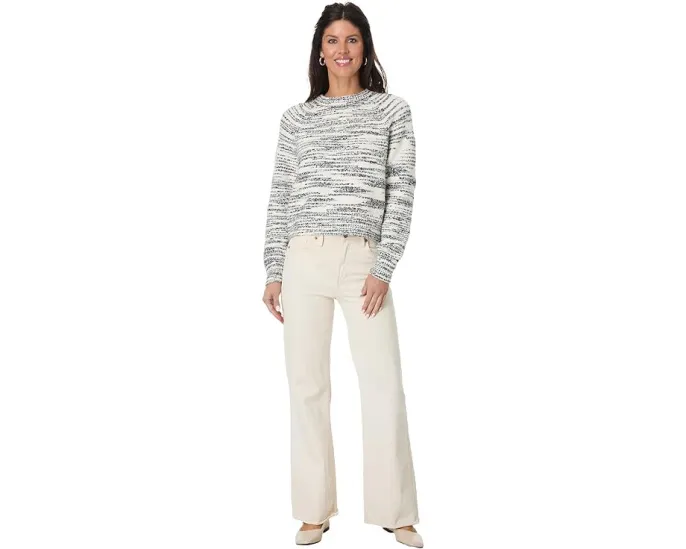 Ribbed Neck Raglan Sweater