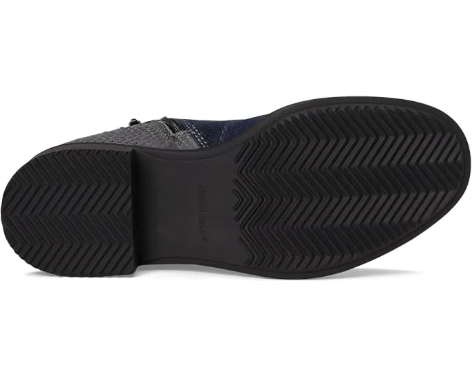 Ботильоны Swinger в patchwork дизайне из кожи и замши с боковой молнией David Tate