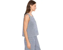 Жилет Eileen Fisher с V-образным вырезом в клетку из органического хлопка