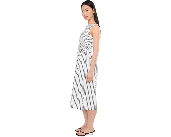 Платье Madewell Melody Boatneck Smocked Midi с хлопковым поплином