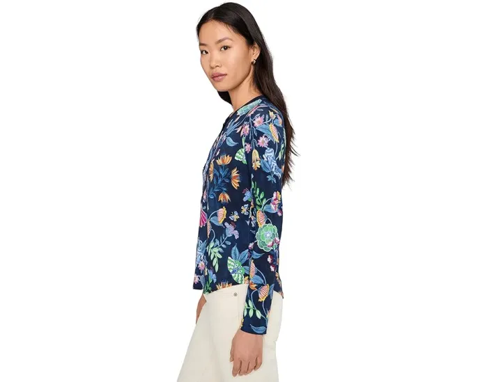 Johnny Was облегающая блузка Elizabeth с длинным рукавом и цветочным принтом