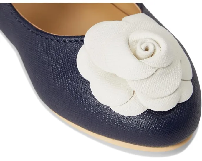 Балетки Janie and Jack с цветочным декором и ремешком на щиколотке