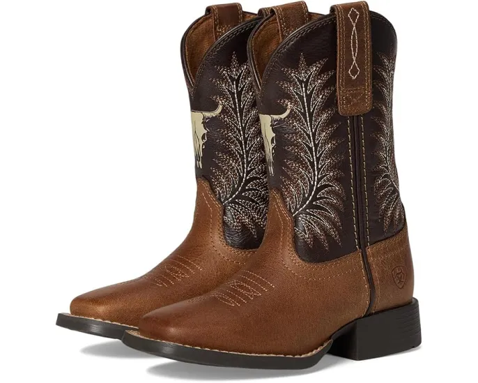 Детские ковбойские сапоги Ariat Stampede с широким мысом