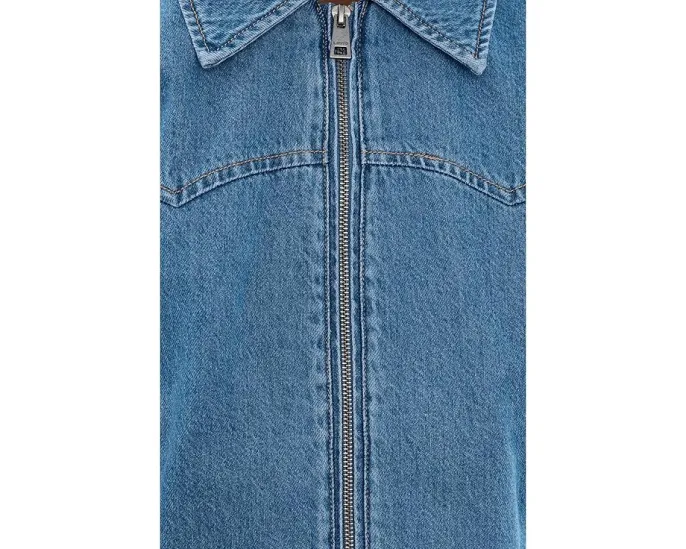 Ladies Western Denim Bomber