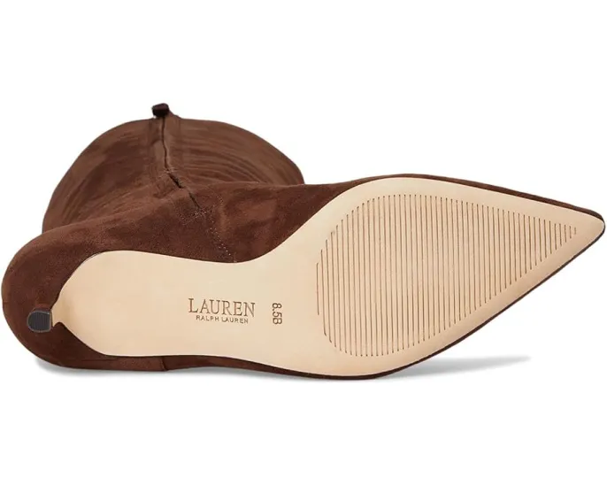 Высокие сапоги McKay на каблуке из замши с острым носком от Lauren Ralph Lauren