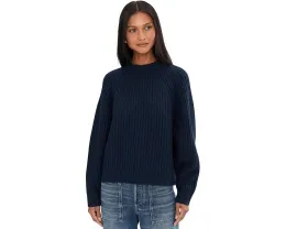 Уютный свитер Madewell Stevie с воротником-гольф из меланжевой хлопковой пряжи