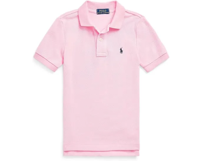 Хлопковая поло из сетки Polo Ralph Lauren для маленьких детей