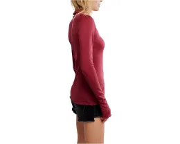 Боди Free People Close To Home Layering с длинными рукавами и высоким воротом