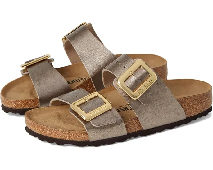 Сандалии Sydney Luxe Buckle от Birkenstock с мерцающим верхом и пробковой стелькой