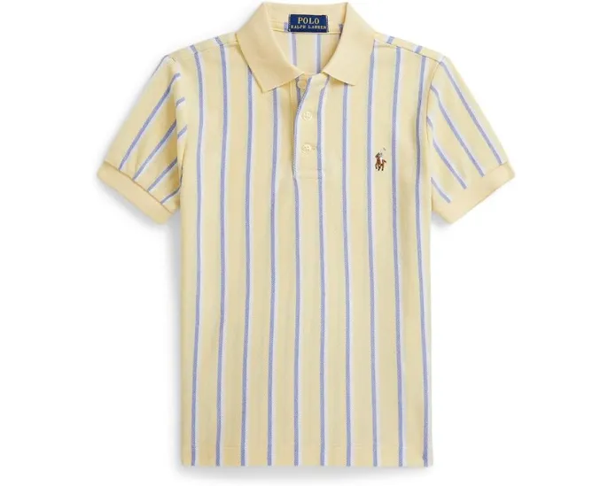 Поло Polo Ralph Lauren из оксфордской сетки в полоску для малышей и детей младшего возраста