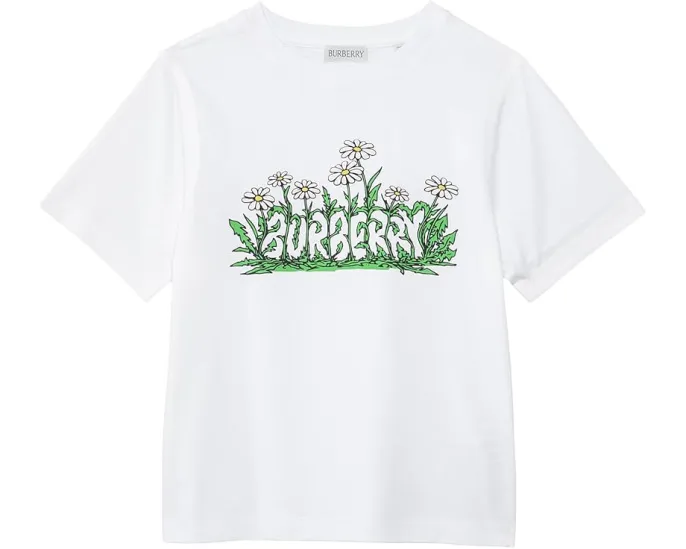 Футболка Burberry Kids Cedar Daisy с принтом ромашки