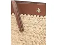 Большой клатч Lauren Ralph Lauren из вязаной соломки с кожаной отделкой