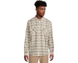 Сорочка TravisMathew Cloud Flannel Plaid в клетку с длинными рукавами и накладными карманами