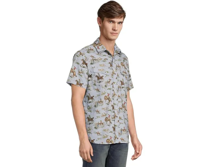 Короткая рубашка Pendleton Laramie Shirt из хлопка с уникальным принтом