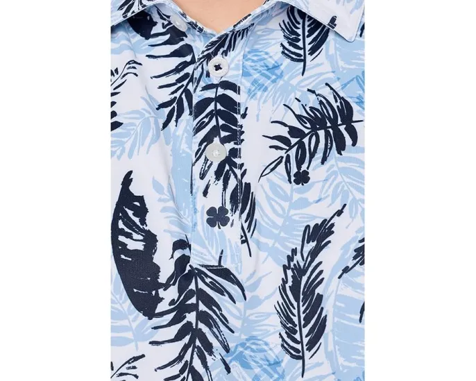 Polo Black Clover Hidden Clover с технологией Dry Tech и рисунком пальмовых листьев