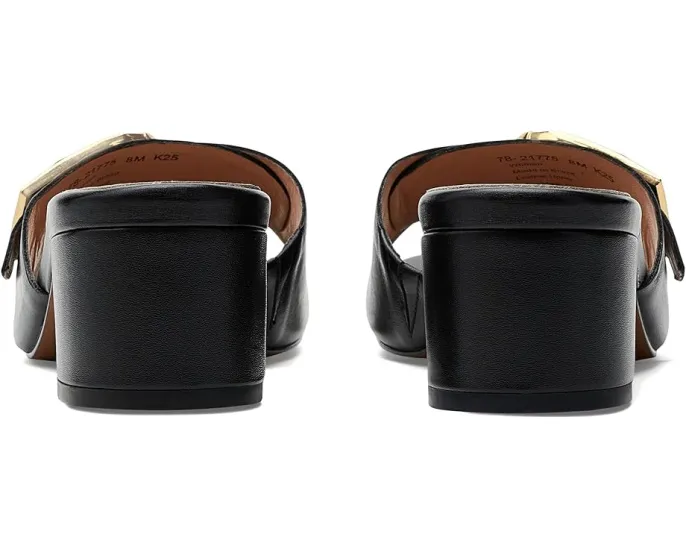 Сланцы Johnston & Murphy Edith Buckle Slide с кожаным блоком каблука