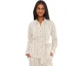 Petite Belted Stripe Shacket