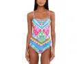 BECCA Mijas Casey Hankercheif Tankini Top с принтом