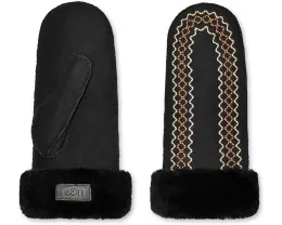 UGG Atherson Варежки из овчины с вышивкой и отворотом