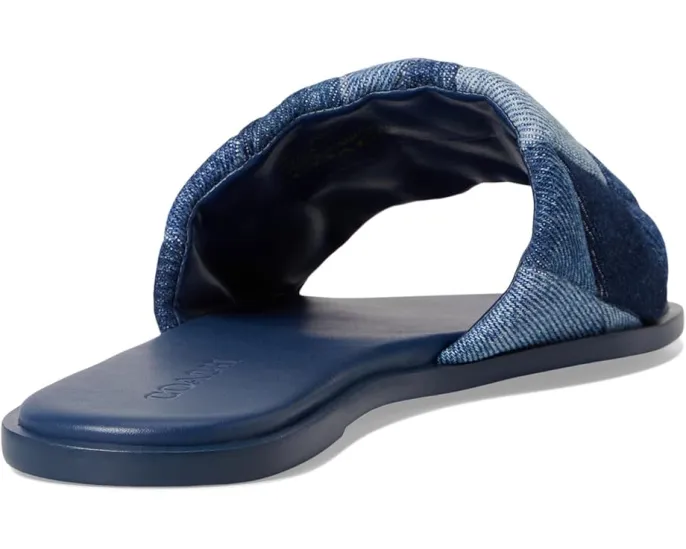 COACH Сандалии Holly с стежкой и джинсовым верхом на резиновой подошве