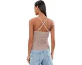 Free People топ Shimmer Cami Lure с блеском коричневый