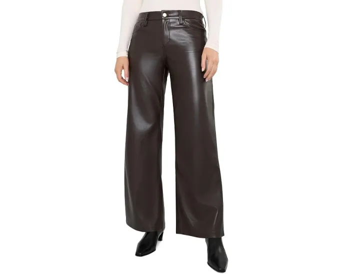 Брюки Joe's Jeans The Leather Lou Lou кожаные широкие