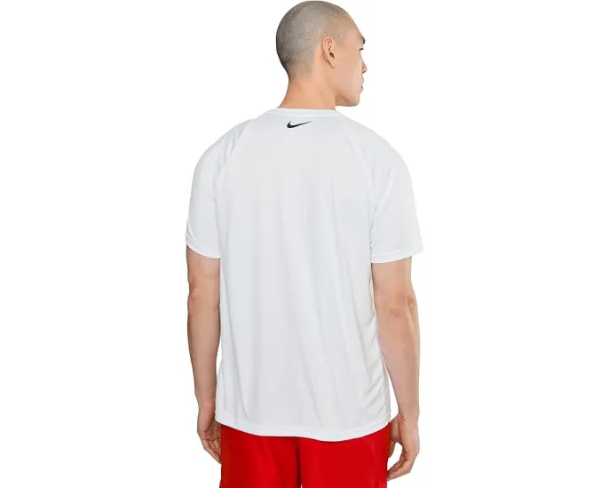 Футболка Nike Hydroguard Outline Swoosh Dri-FIT UV с защитой UPF 40+ и коротким рукавом
