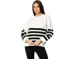 Свитер English Factory с круглым вырезом и полоской из вискозы и полиэстера