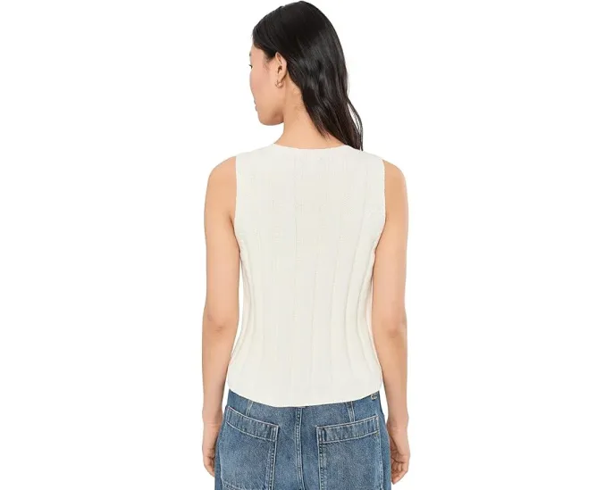 Майка Vince Camuto с широкой резинкой и круглым вырезом из хлопка