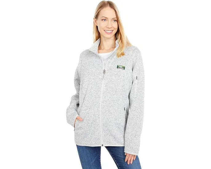 Куртка L.L.Bean Sweater Fleece Full Zip с карманами на молнии и отложным воротником