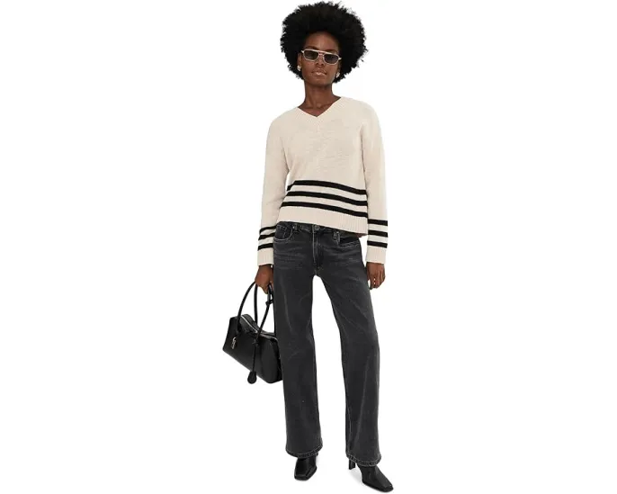 Классический вязаный свитер Sanctuary с V-образным вырезом из хлопка