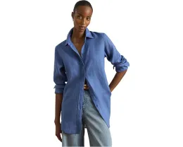 Свободная льняная рубашка Lauren Ralph Lauren с вышитым пони