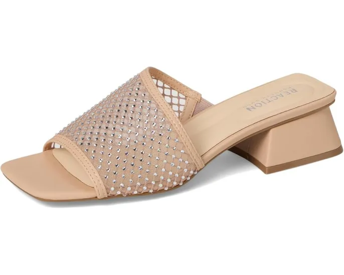 Босоножки Buenita на устойчивом каблуке с сетчатым верхом