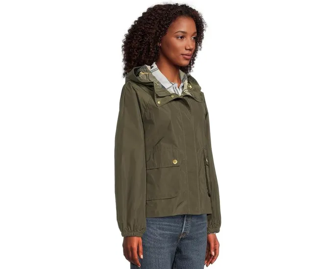 Куртка Barbour Mae дождевик с капюшоном и подкладкой в клетку