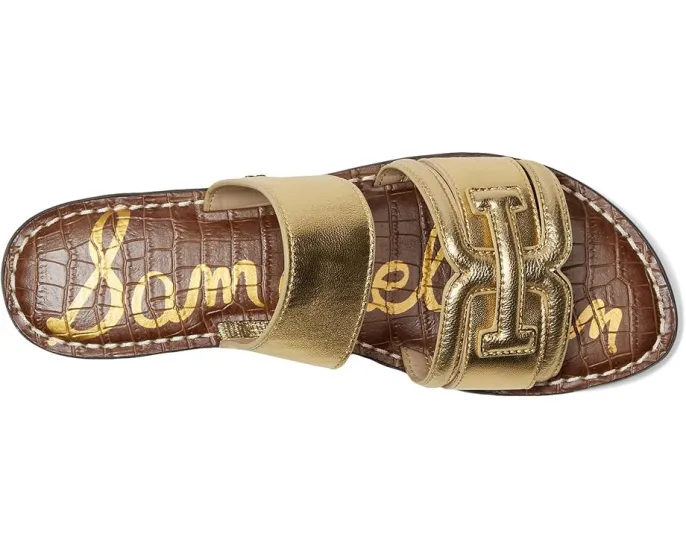 Сандалии Sam Edelman Gabi с двумя ремешками из кожи и логотипом