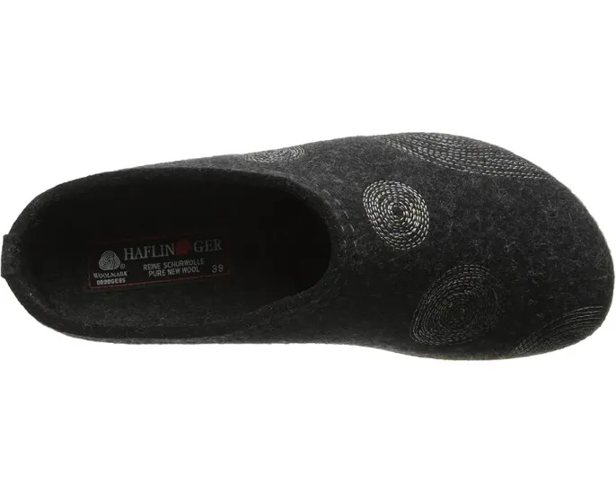 Клоги Haflinger Spirit с войлочным верхом и каблуком-рокером