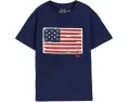 Детская футболка Polo Ralph Lauren Kids Flag Cotton с аппликацией американского флага