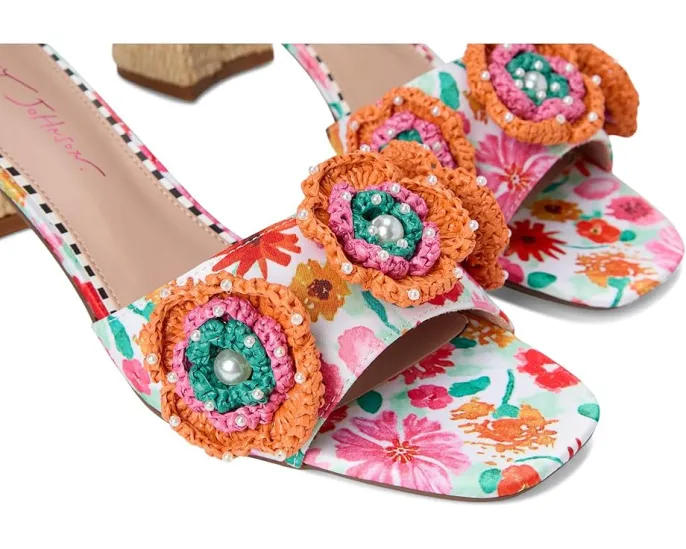 Blue by Betsey Johnson сандалии Dietrich с цветочным декором на квадратном каблуке