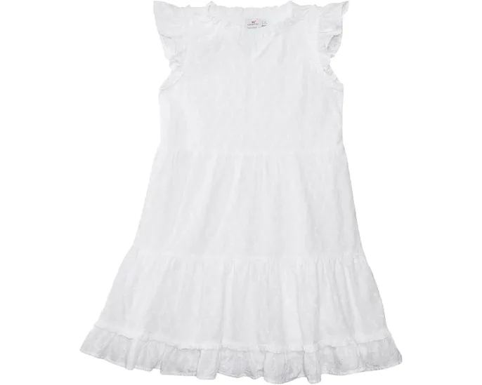 Платье Vineyard Vines Kids Eyelet Ruffle для девочек с рюшами и гипюром