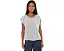 Puckered Organic Linen Stripe Jewel Neck Top