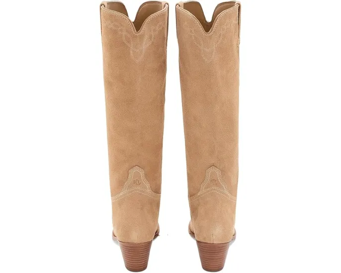 Сапоги замшевые Harpher Lauren Ralph Lauren высокие