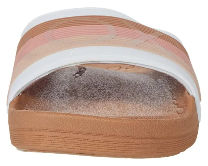 Сланцы Roxy Slippy LX с широким ремешком и разноцветными полосками