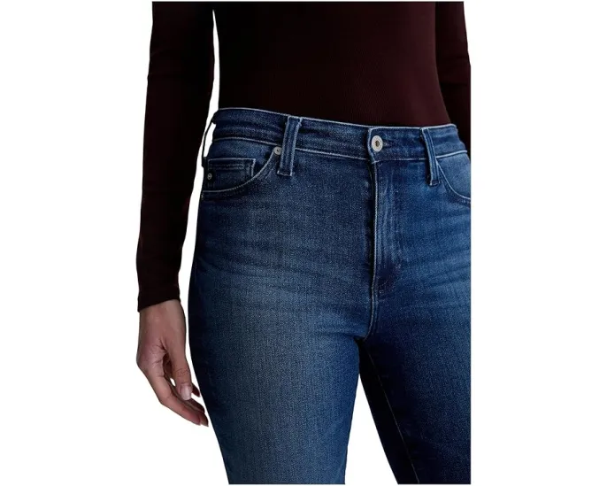 Прямые зауженные джинсы AG Jeans Mari со средней посадкой в цвете Epilogue