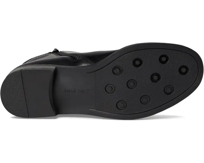 Ботинки Clone из зернистой кожи с боковой молнией и съемной стелькой David Tate