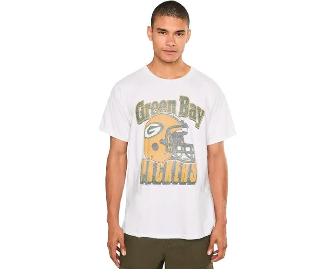 Футболка Junk Food Clothing Green Bay Packers с ретро-шлемом