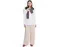 Petite Organic Handkerchief Linen Long Shirt With Drawstring