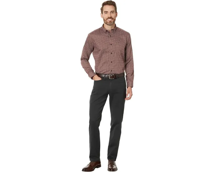 Johnston & Murphy брюки Five-Pocket Slim Fit из пима-хлопка
